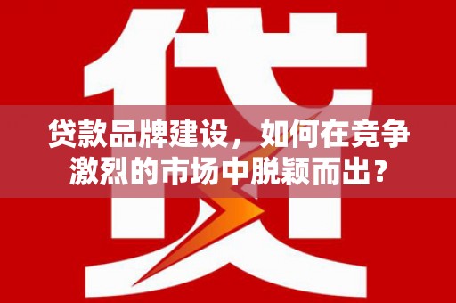 清丰贷款品牌建设，如何在竞争激烈的市场中脱颖而出？