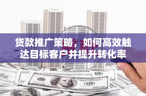 清丰贷款推广策略，如何高效触达目标客户并提升转化率