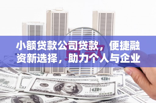 清丰小额贷款公司贷款，便捷融资新选择，助力个人与企业成长