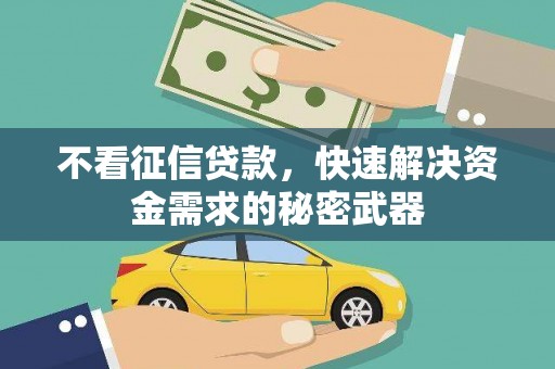 清丰不看征信贷款，快速解决资金需求的秘密武器