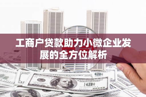 清丰工商户贷款助力小微企业发展的全方位解析