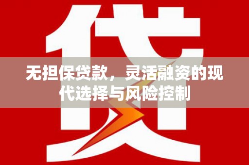 清丰无担保贷款，灵活融资的现代选择与风险控制