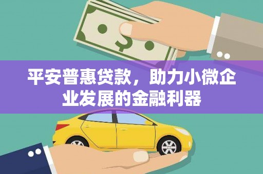 清丰平安普惠贷款，助力小微企业发展的金融利器
