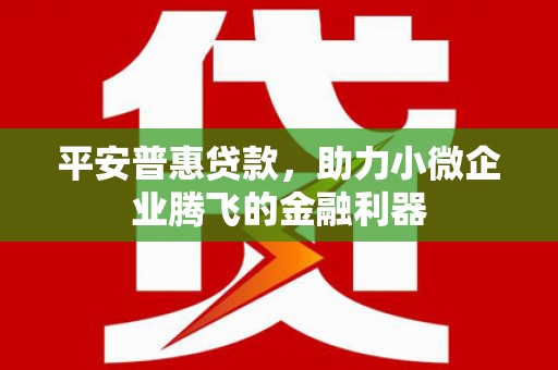 清丰平安普惠贷款，助力小微企业腾飞的金融利器