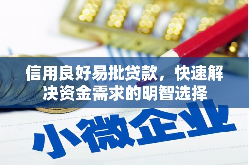 清丰信用良好易批贷款，快速解决资金需求的明智选择