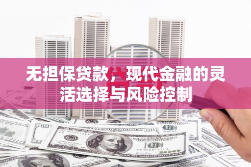 清丰无担保贷款，现代金融的灵活选择与风险控制