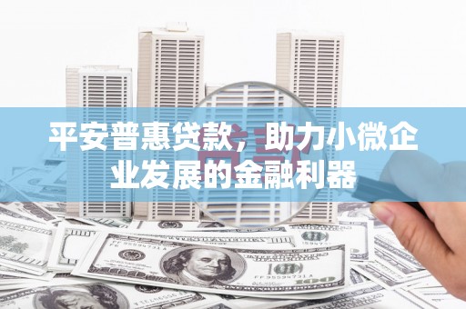 清丰平安普惠贷款，助力小微企业发展的金融利器