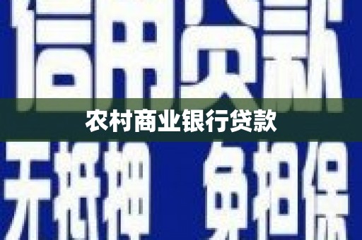 清丰农村商业银行贷款