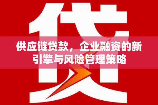 清丰供应链贷款，企业融资的新引擎与风险管理策略