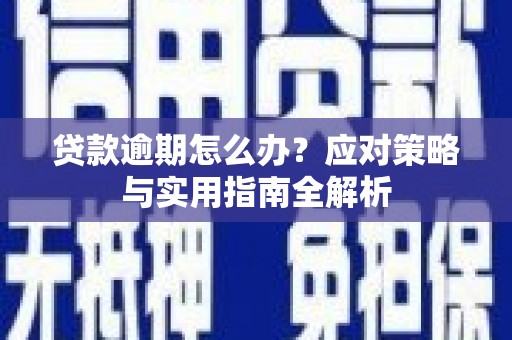 清丰贷款逾期怎么办？应对策略与实用指南全解析