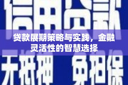 清丰贷款展期策略与实践，金融灵活性的智慧选择