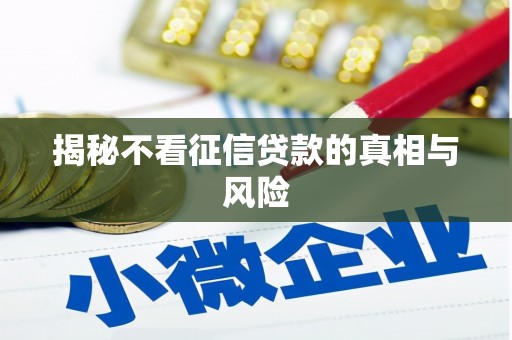 清丰揭秘不看征信贷款的真相与风险