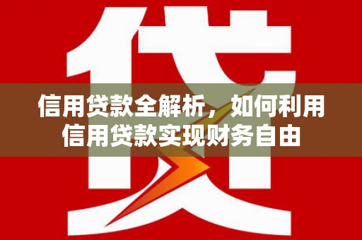 清丰信用贷款全解析，如何利用信用贷款实现财务自由